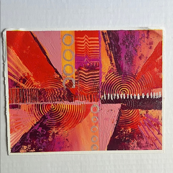 Bright Unframed Abstract Painting - Picture 1 of 3